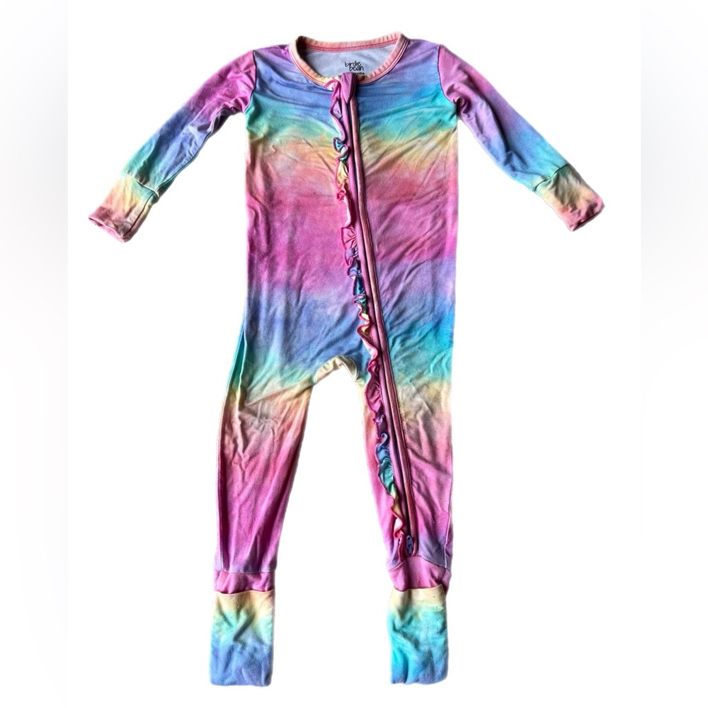 Birdie Bean Bamboo Ruffle Zippy 6-12 GUC